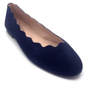 French Sole Fs/ny Jigsaw - Navy Suede Ballet Flats - 8.5 - very Good Used cond